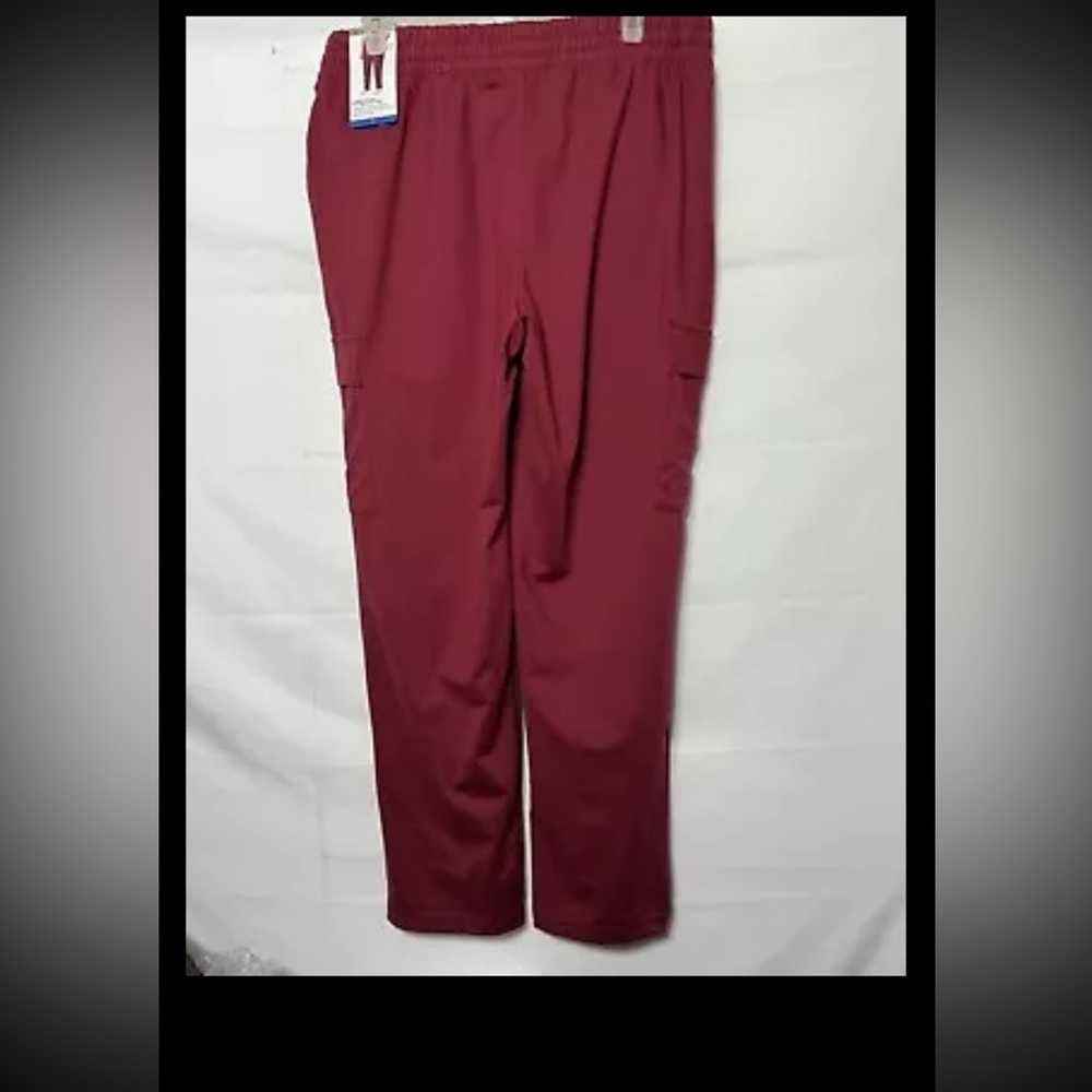 Mondetta Womens Cargo Pocket Straight Leg Pant, Tibetan Red, Size Large